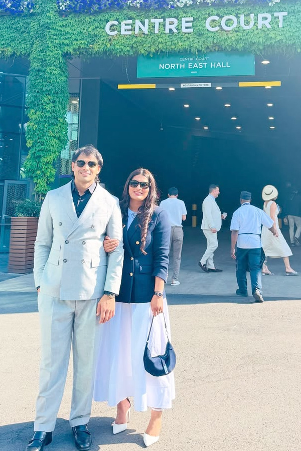 Neeraj Chopra makes first public appearance with wife at Wimbledon Photos2