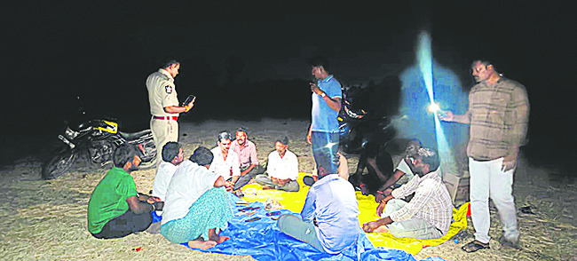 SI M Vasu along with his staff caught people playing poker on the outskirts of Chintapalli village (File)1