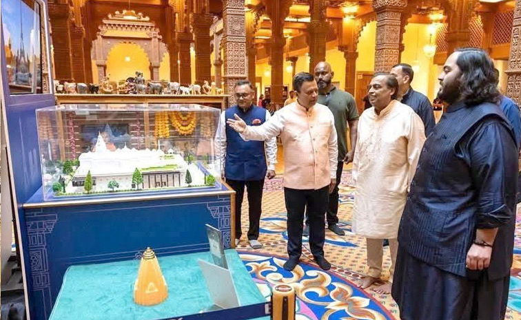 Mukesh Ambani, Radhika Merchant, Anant Ambani Spiritual Visit To Londons Swaminarayan Temple Photos5