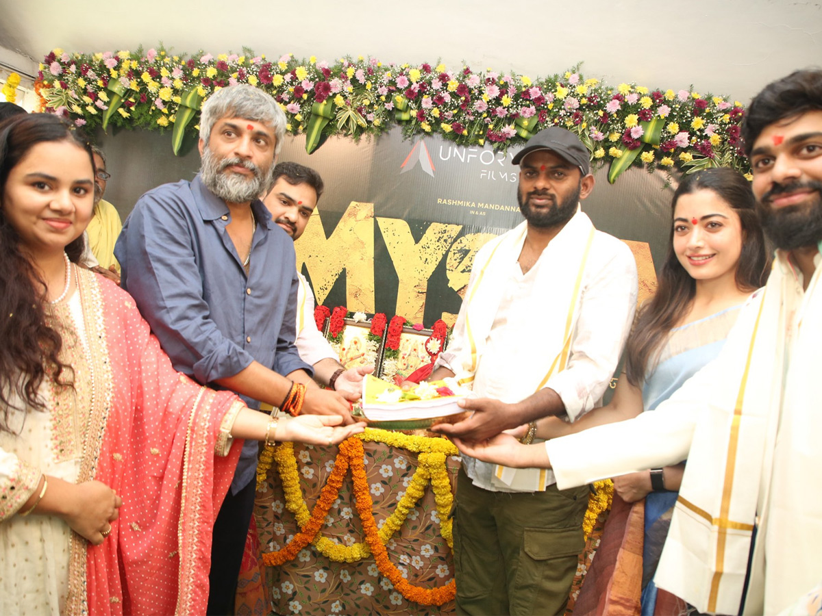 Rashmika Mandanna MYSAA Movie Opening Photos2