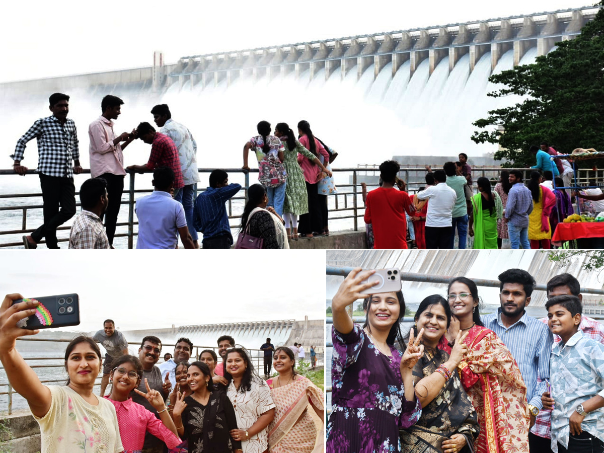 Nagarjuna Sagar Dam Gates Open 2025 Photos1