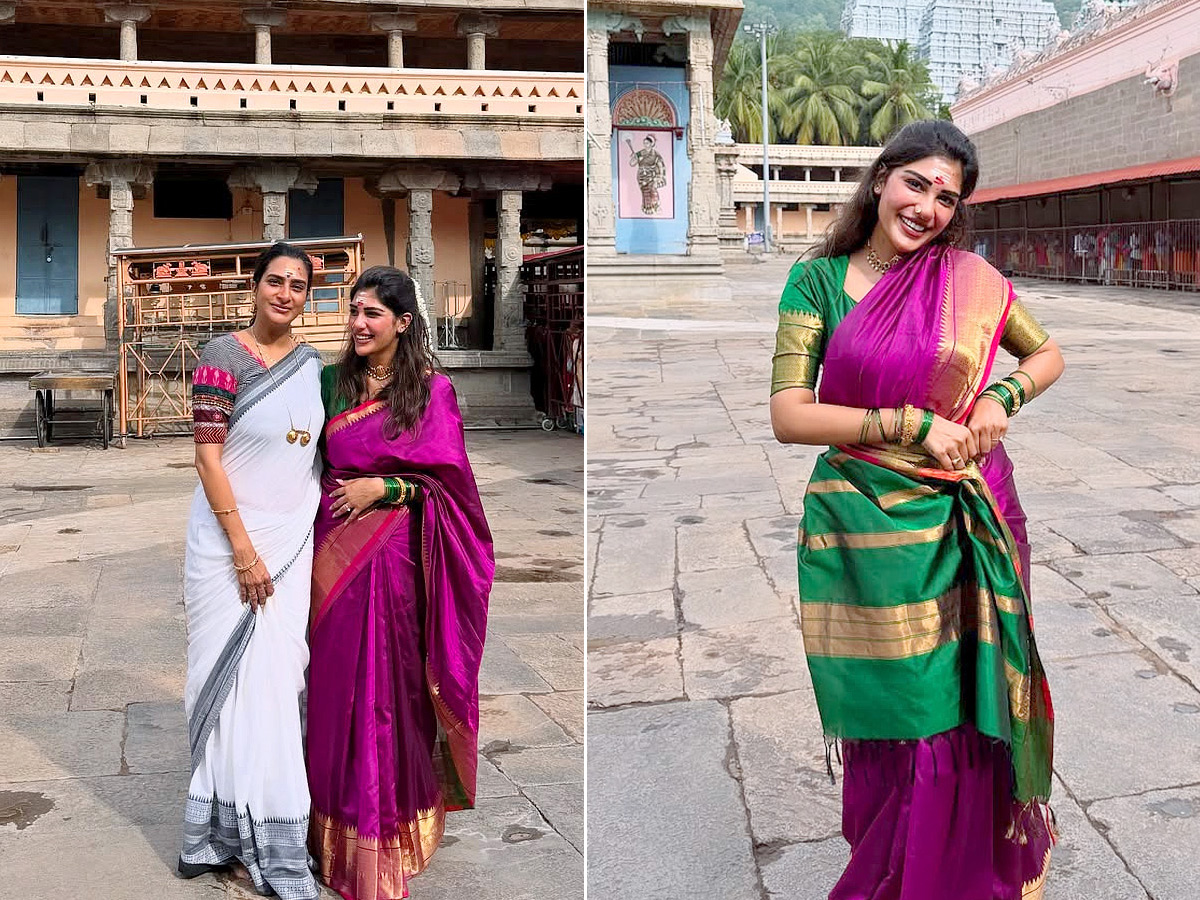 Surekha Vani With Daughter Supritha Visits Arunachalam Temple Photos1