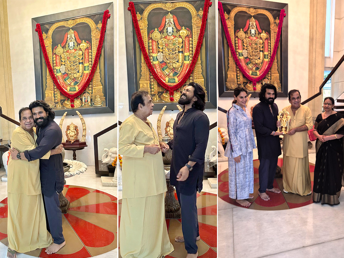 Ram Charan At Brahmanandam House Photos1