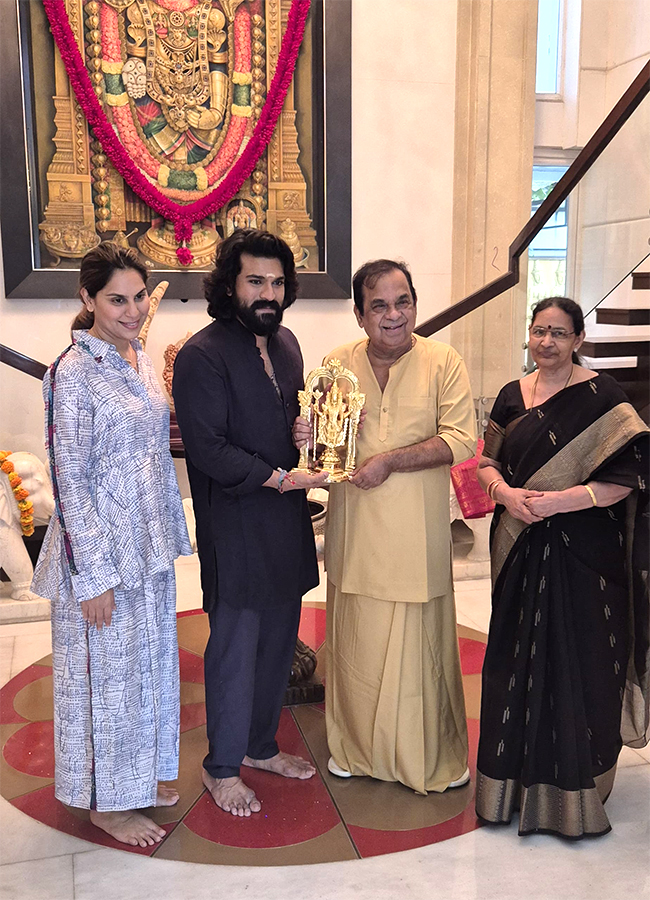 Ram Charan At Brahmanandam House Photos4