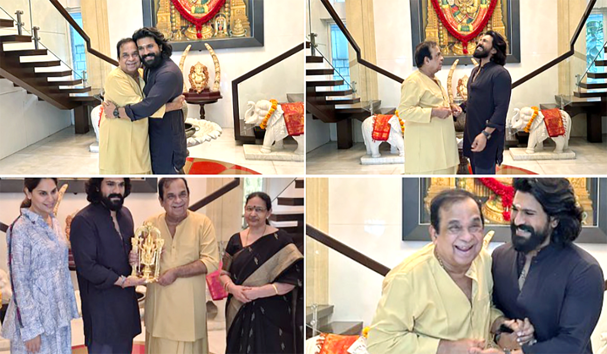 Ram Charan At Brahmanandam House Photos8