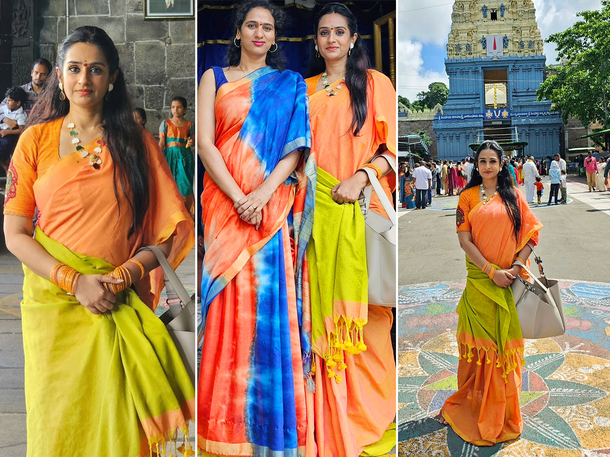 Tollywood Actress Laya At Simhachalam Temple Photos1