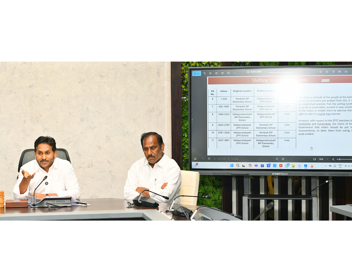 YS Jagan Sensational Press Meet on Pulivendula ZPTC By Election Photos12