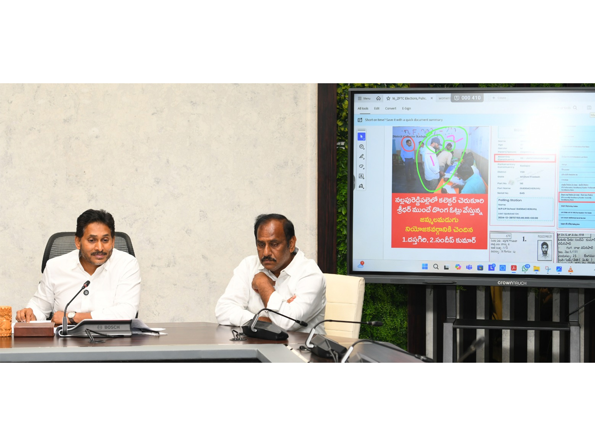 YS Jagan Sensational Press Meet on Pulivendula ZPTC By Election Photos13