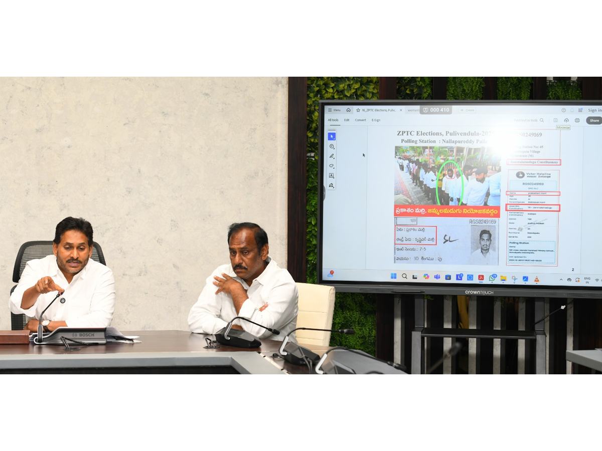 YS Jagan Sensational Press Meet on Pulivendula ZPTC By Election Photos14