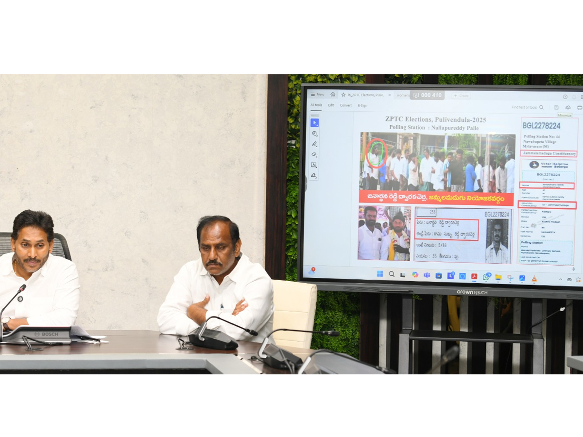 YS Jagan Sensational Press Meet on Pulivendula ZPTC By Election Photos15