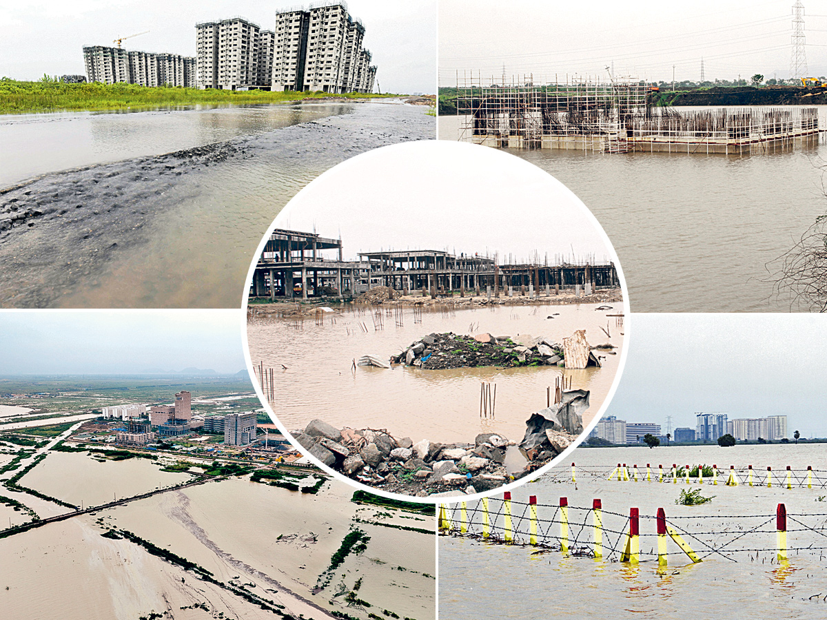 Heavy Rain Amaravati Iconic Towers Flooded Again Photos15