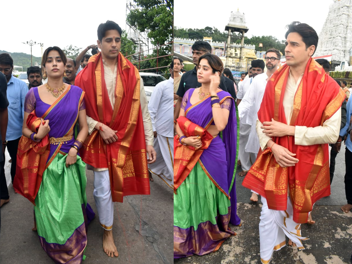 Jahnvi Kapoor Siddharth Kapoor at Tirumala temple  Photos1