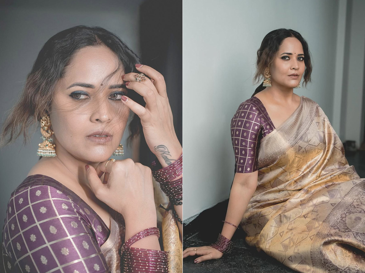 Anchor Anasuya Bharadwaj Stunning Looks In Saree Photos1