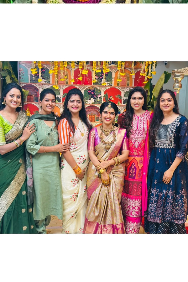 Telugu Serial Actresses Performed Sravana Sukravaram Pooja Photos20