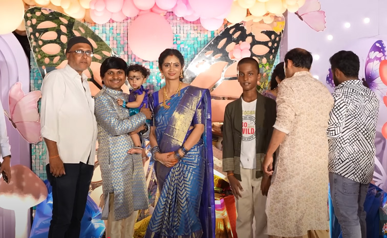 Jabardasth Rocking Rakesh And Jordar Sujatha Daughter 1st Birthday Celebrations Photos13