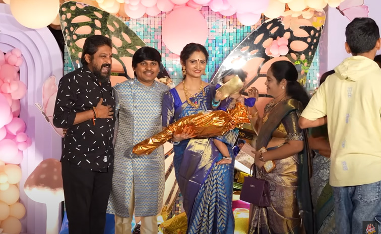 Jabardasth Rocking Rakesh And Jordar Sujatha Daughter 1st Birthday Celebrations Photos18