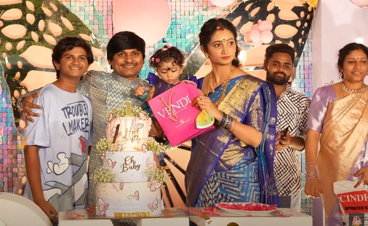 Jabardasth Rocking Rakesh And Jordar Sujatha Daughter 1st Birthday Celebrations Photos22