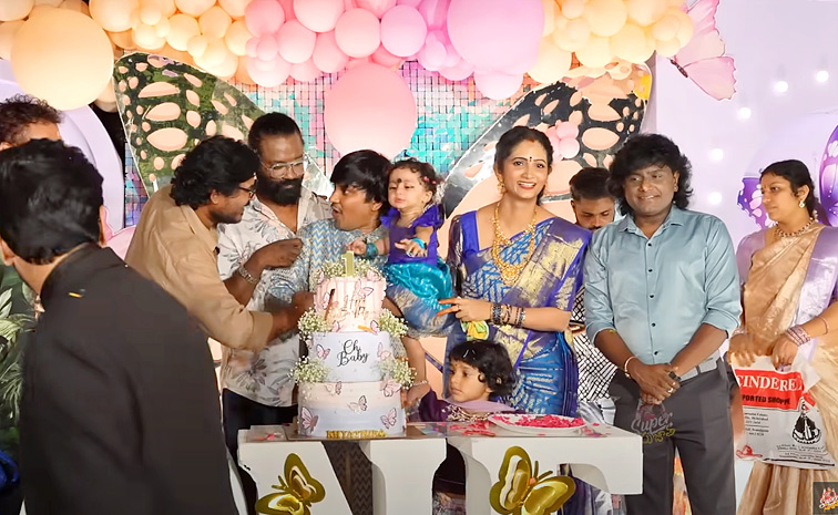 Jabardasth Rocking Rakesh And Jordar Sujatha Daughter 1st Birthday Celebrations Photos23