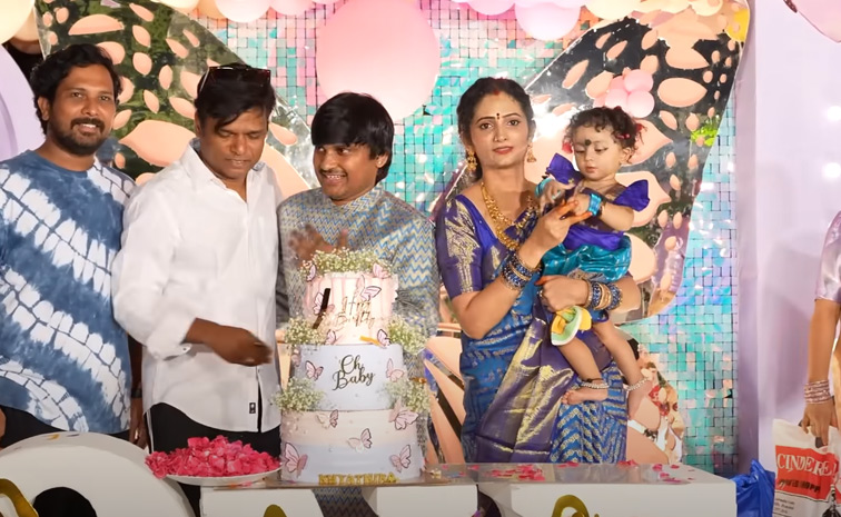 Jabardasth Rocking Rakesh And Jordar Sujatha Daughter 1st Birthday Celebrations Photos24
