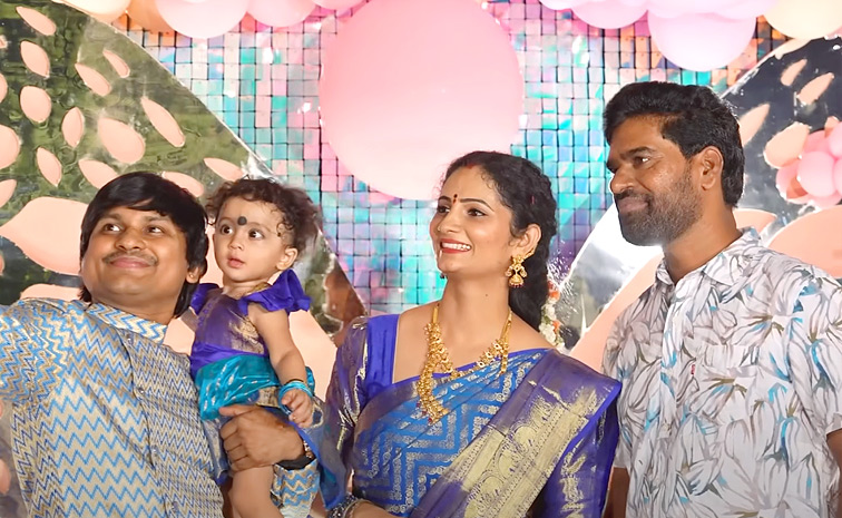 Jabardasth Rocking Rakesh And Jordar Sujatha Daughter 1st Birthday Celebrations Photos31