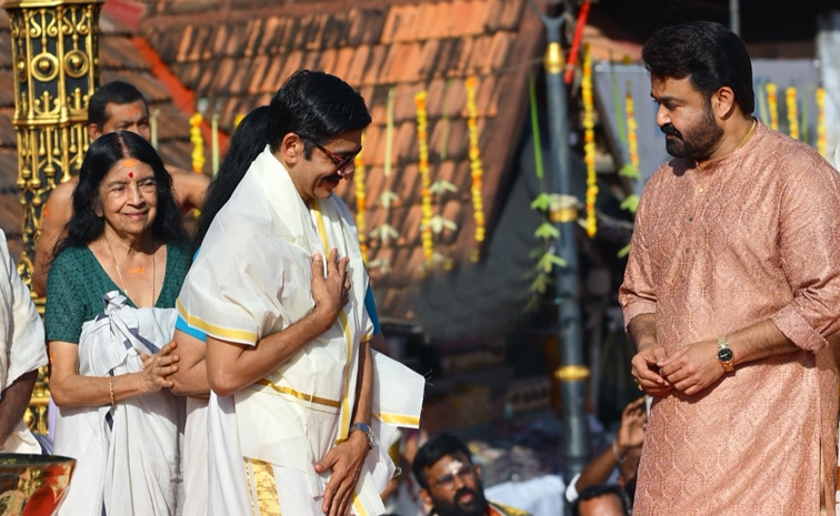 Mohanlal visits Sree Padmanabha Swamy Temple in Thiruvananthapuram Photos4