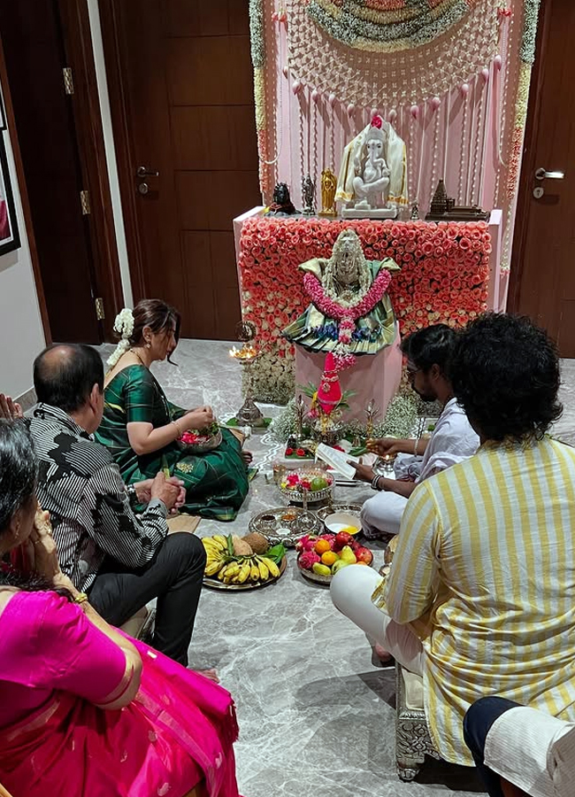 Aadhi Pinisetty and Nikki Galrani Varalaxmi Pooja at Home: Photos13