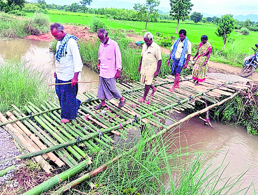 వెదురు కర్రలతో వంతెన1