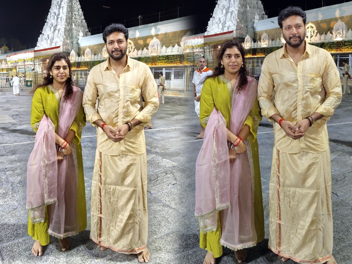 Jayam Ravi Spotted In Tirumala With Kenisha (Photos)1
