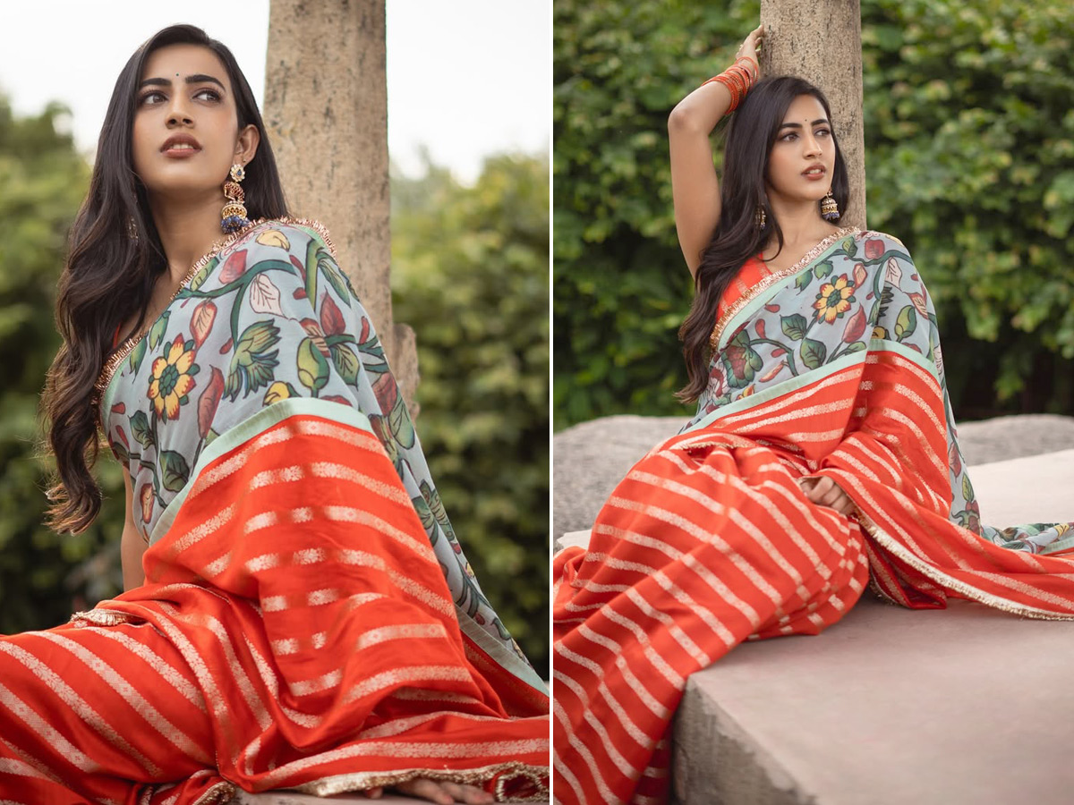 Actress Niharika Konidela Beautiful Looks in Saree Photos1