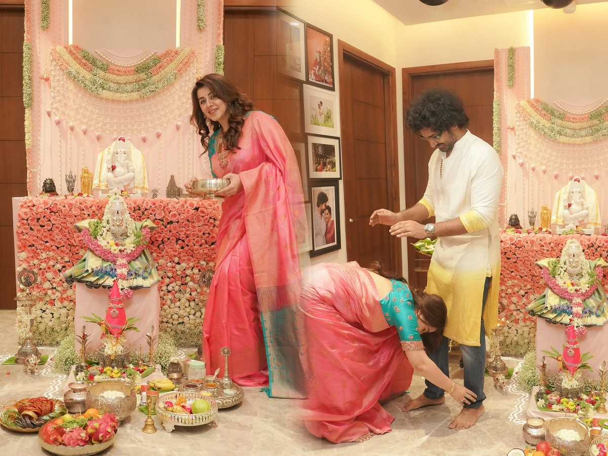 Aadi Pinisetty and Nikki Galrani at 'Ganapati Puja' (Photos)1