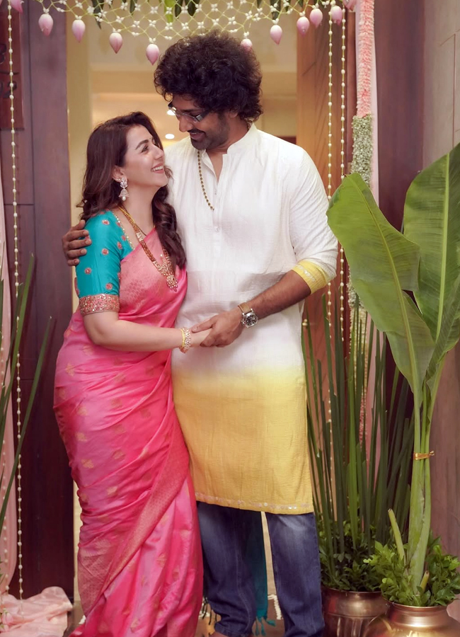Aadi Pinisetty and Nikki Galrani at 'Ganapati Puja' (Photos)5