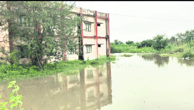 చెరువులను తలపిస్తోన్న పొలాలు 6