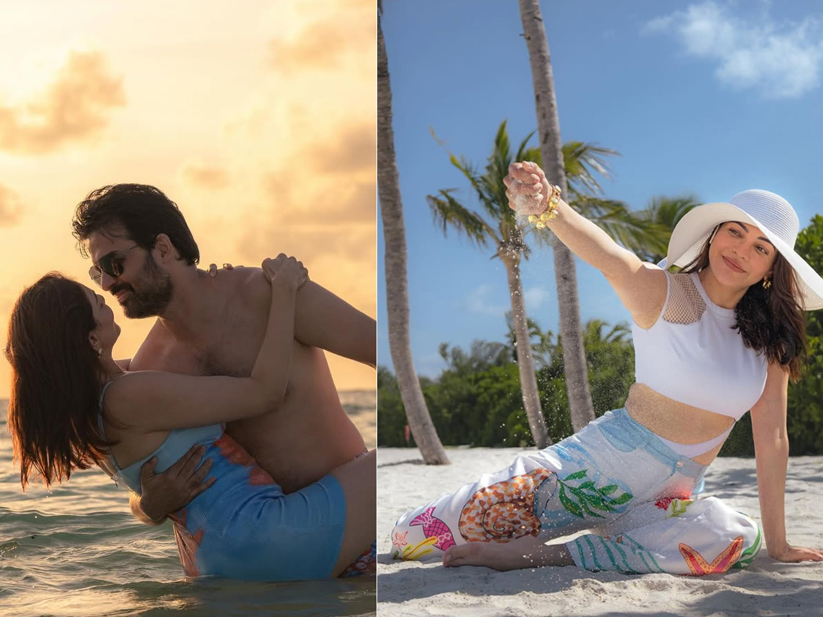 Actress Kajal Agarwal Enjoys maldives vacation With Family Photos1
