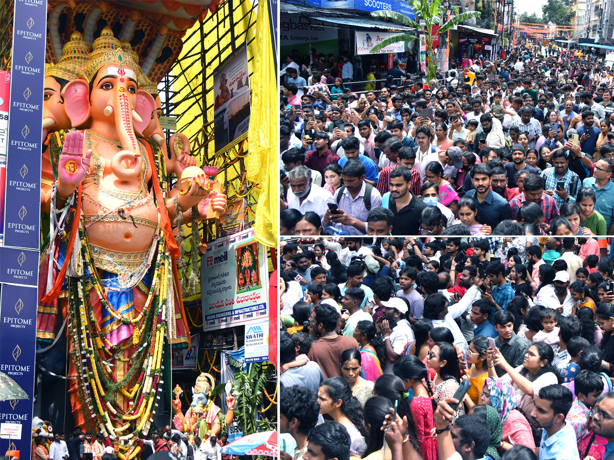 Huge Rush Of Devotees At Khairatabad Ganesh 2025 Photos1