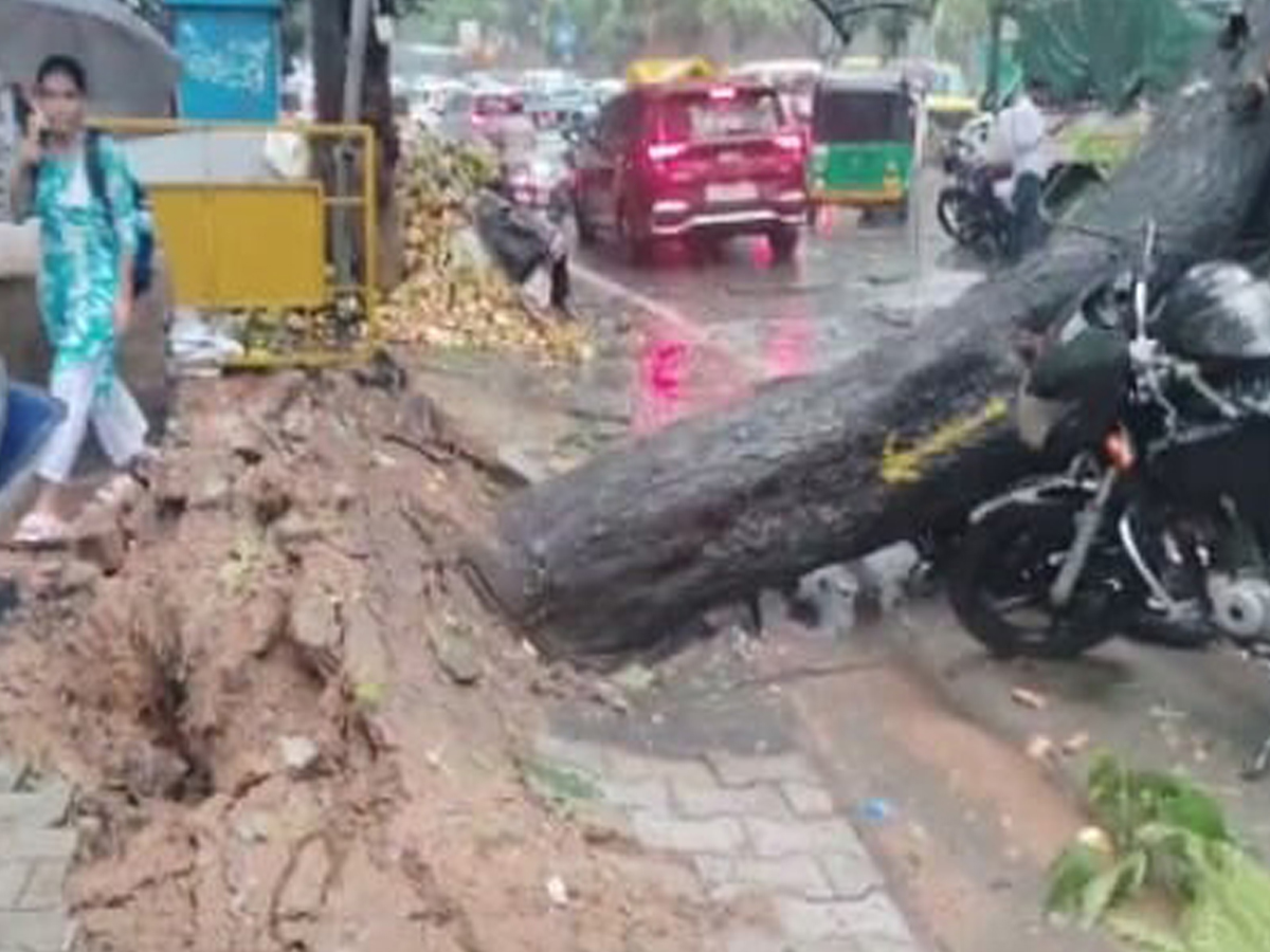 Heavy rains lash in Hyderabad roads waterlogged and traffic disrupted photos9