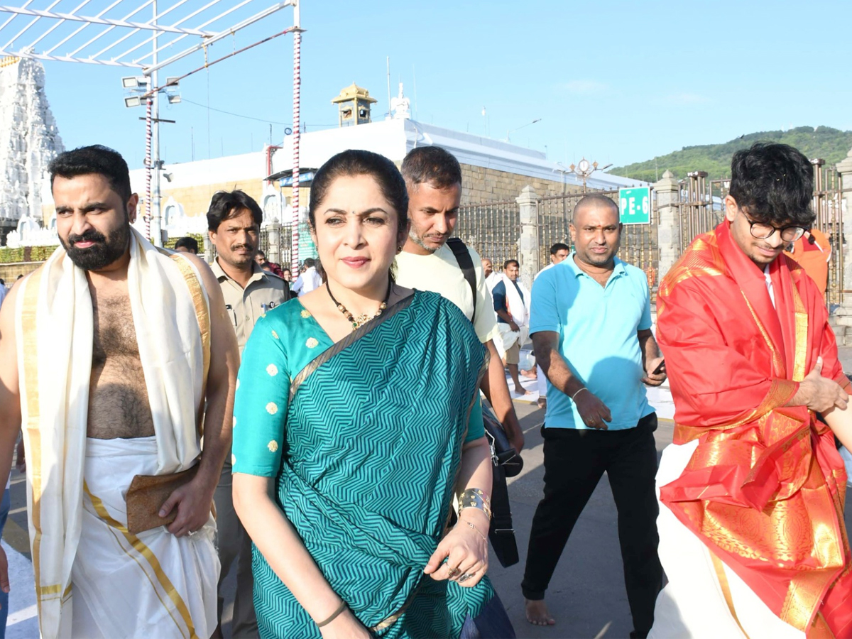 Actress Ramya Krishna with Son Ritwik Vamsi Visited Tirumala Temple Photos2