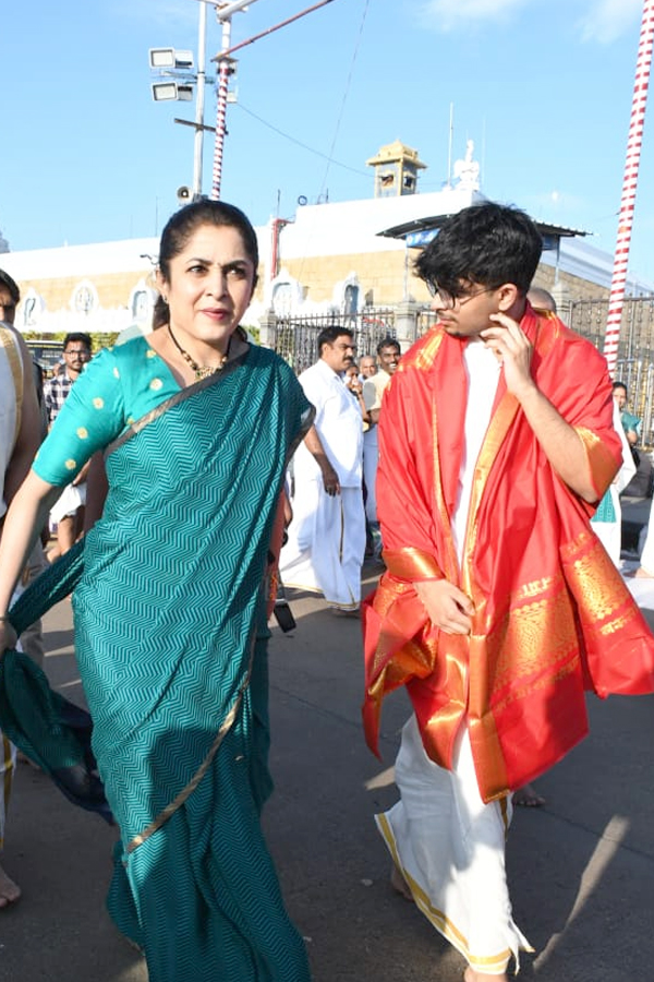 Actress Ramya Krishna with Son Ritwik Vamsi Visited Tirumala Temple Photos3