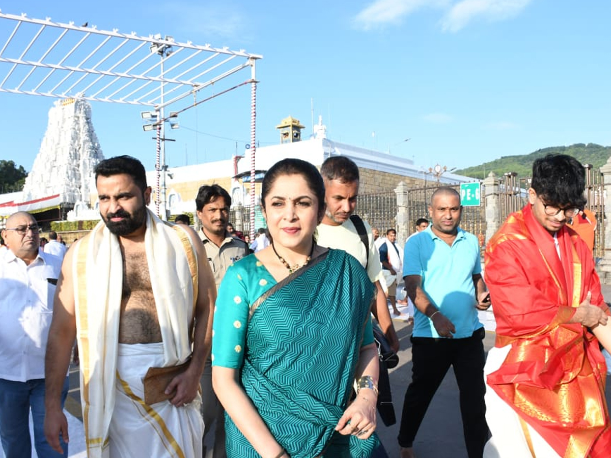 Actress Ramya Krishna with Son Ritwik Vamsi Visited Tirumala Temple Photos4