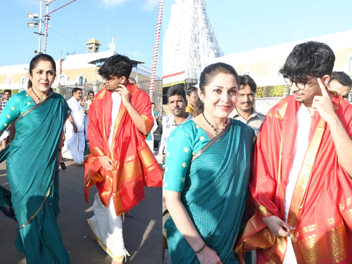 Actress Ramya Krishna with Son Ritwik Vamsi Visited Tirumala Temple Photos1