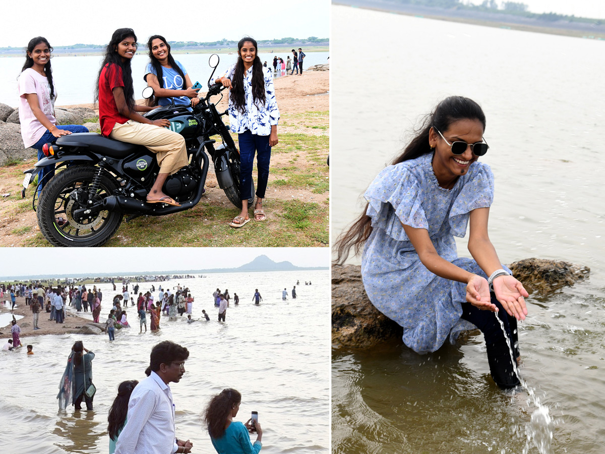 Tourists Flock to See Lower Manair Dam Photos1