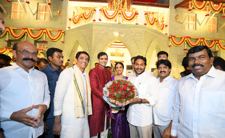 YS Jagan Attends Buggana Rajendranath Son Wedding Reception Photos4