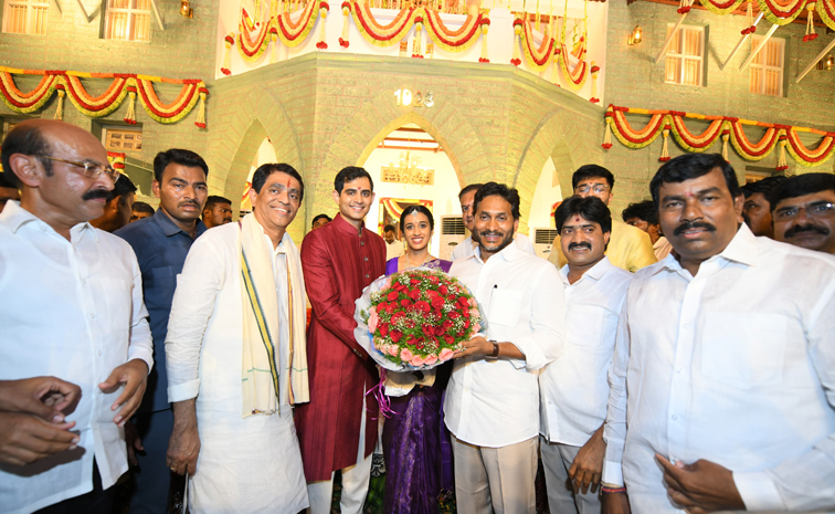 YS Jagan Attends Buggana Rajendranath Son Wedding Reception Photos5