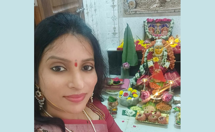 Varalakshmi Vratham 2025 Selfie With Pooja Decoration Photos15