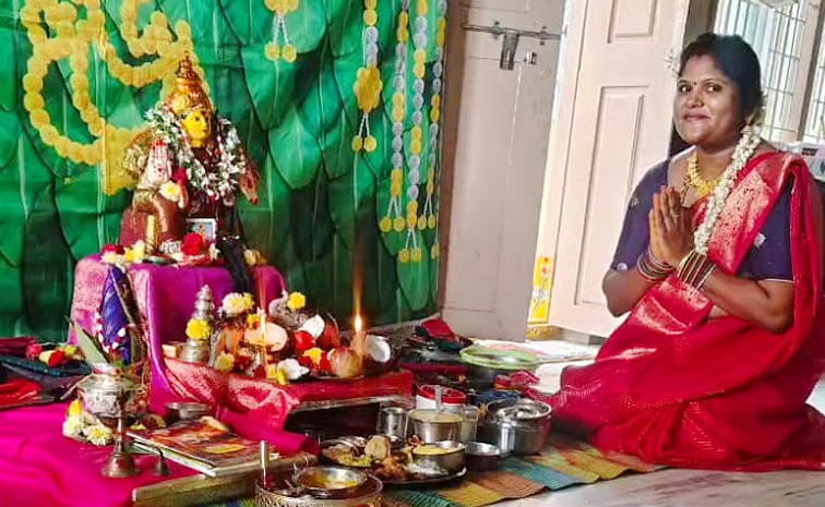 Varalakshmi Vratham 2025 Selfie With Pooja Decoration Photos18