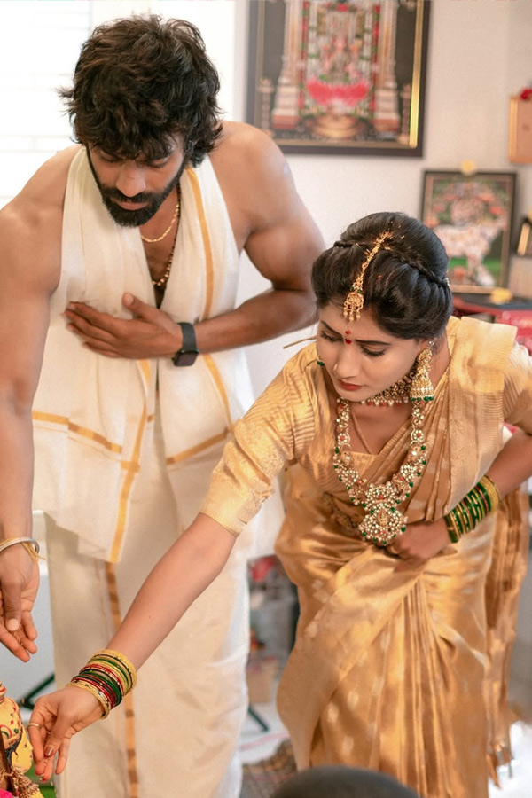 Telugu serial Actress Performed Varalakshmi Vratam Pooja Photos7