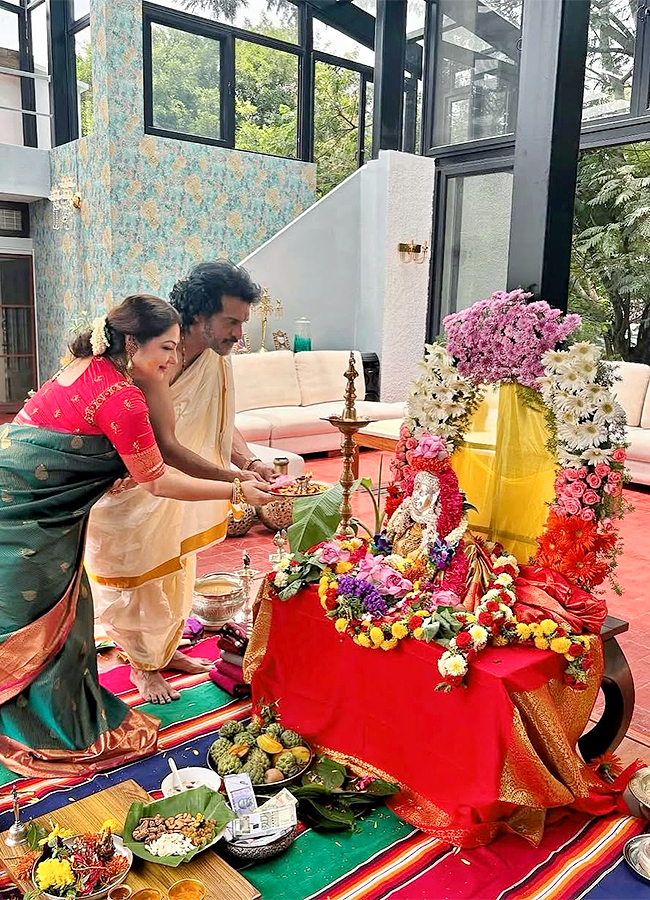 Upendra Rao and Rishab Shetty Varalakshmi Vratam pooja Special Photos13
