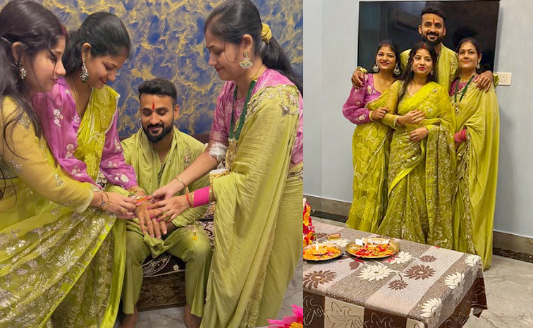 cricketers Tying Rakhi with Their sisters Photos13