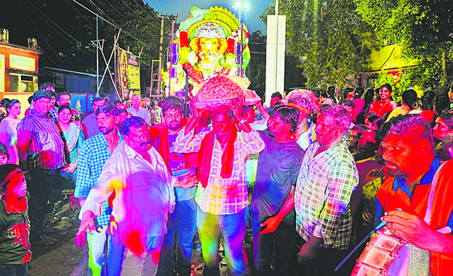  Ganesha idol immersion in Tenali1