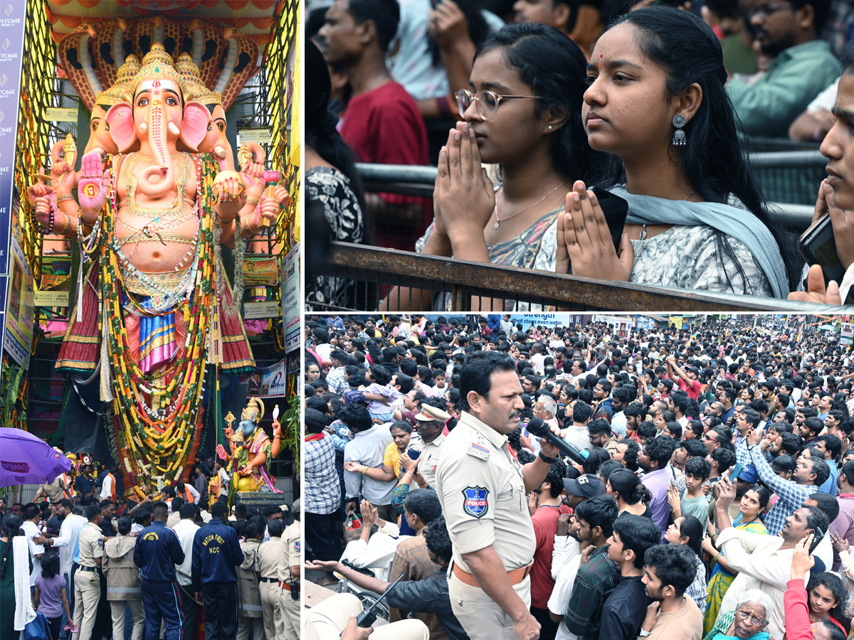 Huge Devotees Crowd At Khairatabad Ganesh Idol Photos1