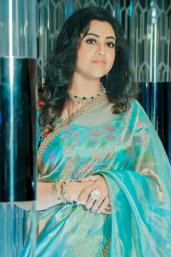 Actress Meena beautiful Looks in saree Photos4